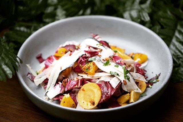 To eat is a necessity but to eat intelligently is an art! 
Charred Citrus & Radicchio Salad
white anchovy | fennel | pecan | coriander